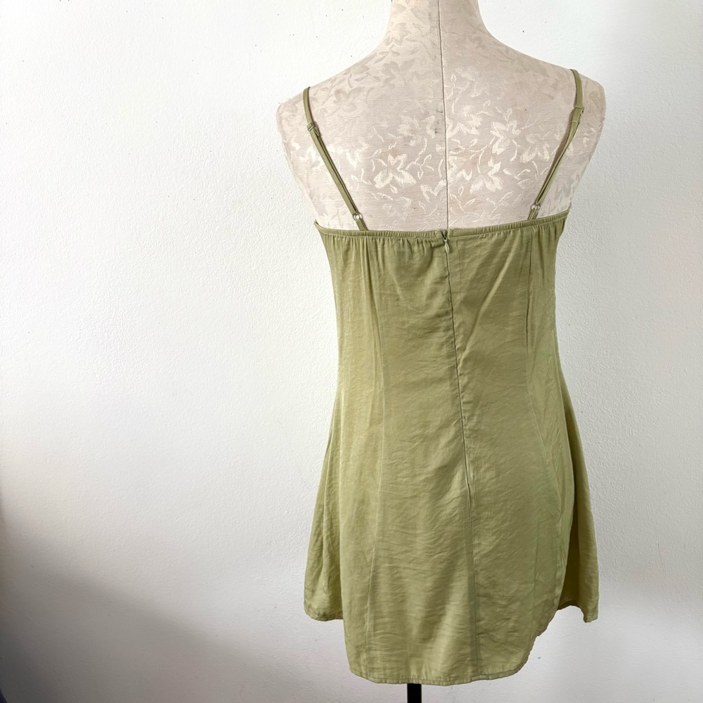 Princess Polly floreto green mini dress bustier cup embroidered floral size 8 - Picture 9 of 9
